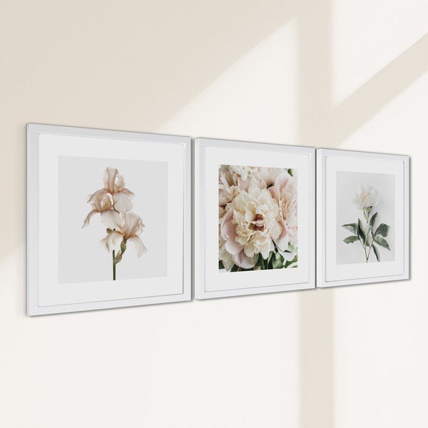 Печатни картини в комплект 3 бр. с включена рамка 30x30 cm Posy – Styler-image-3