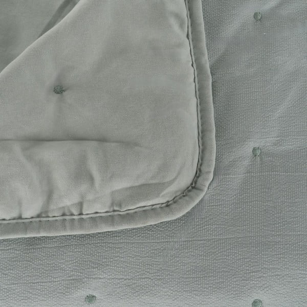 Сиво-зелено капитонирано покривало за легло 230x280 cm – Ixia-image-1