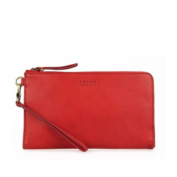 Červená modrá kožená peněženka O My Bag Travel
