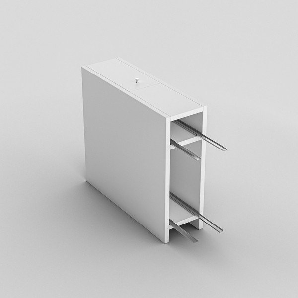 Бял шкаф за баня Garetto Calencia White - Kalune Design-image-4