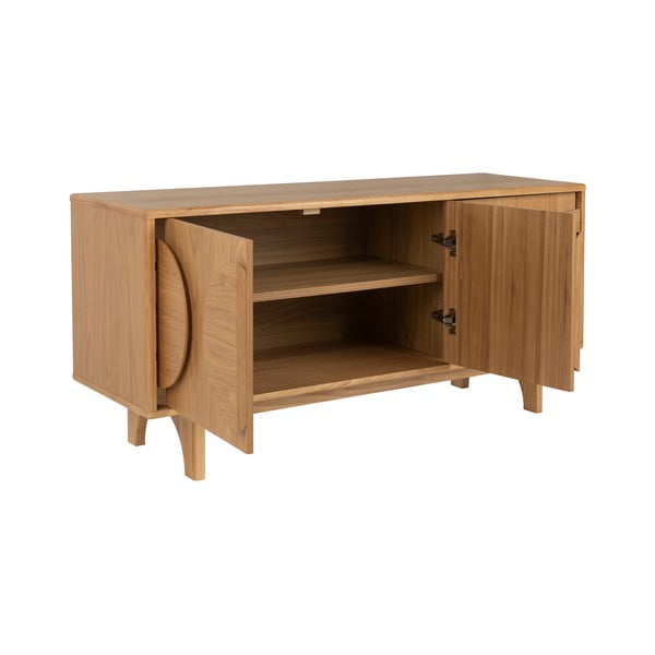 Нисък скрин от декор от дъб  в естествен цвят 120x58 cm Groove – Zuiver-image-3