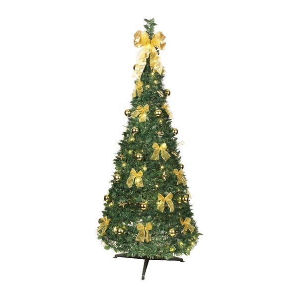 Svítící stromek Gold Christmas, 190 cm