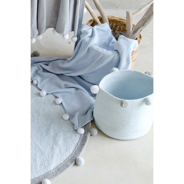 Светлосиня текстилна детска кошница за играчки ø 30x30 cm Bubbly – Lorena Canals-image-1