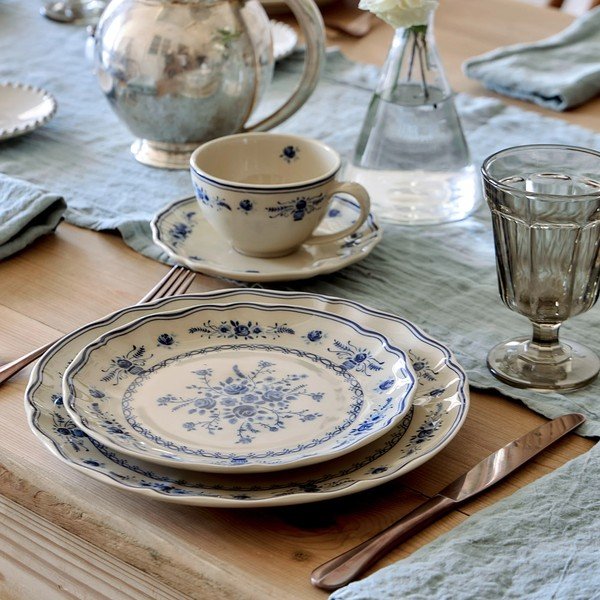 Синя/бежова глинена чиния ø 27 cm Vila – Costa Nova-image-3