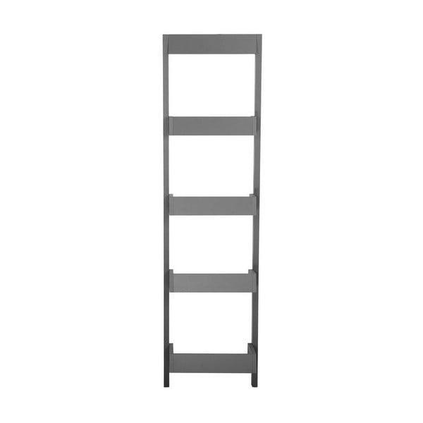 Tmavě šedý opěrný žebřík s policemi Monobeli Amy, výška 166 cm