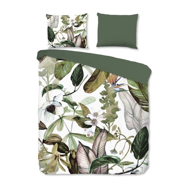 Фланелно спално бельо за двойно легло Flora, 220 x 240 cm Leaves - Good Morning