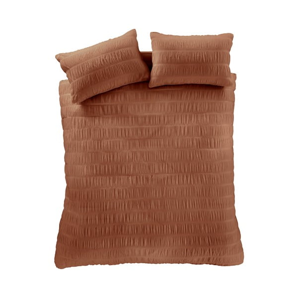 Оранжево единично спално бельо 135x200 cm Seesucker - Catherine Lansfield