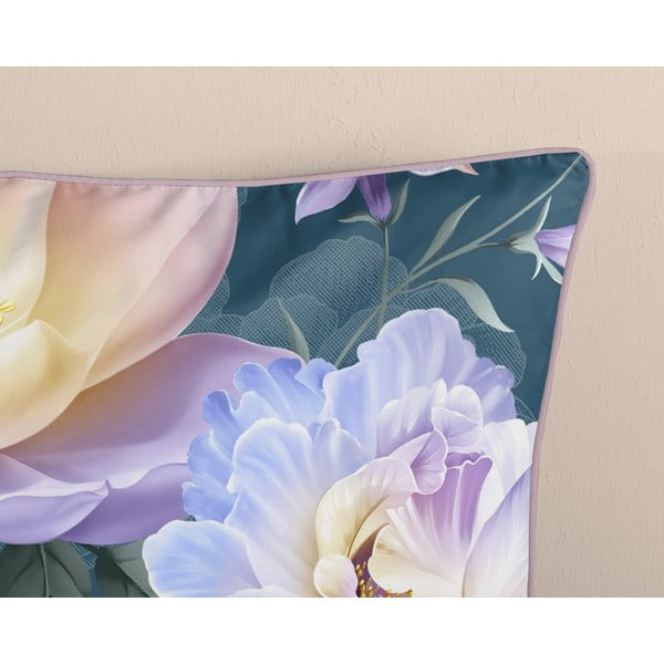 Синьо  единично /удължено спално бельо от памучен сатен 140x220 cm Mirery – Descanso-image-3