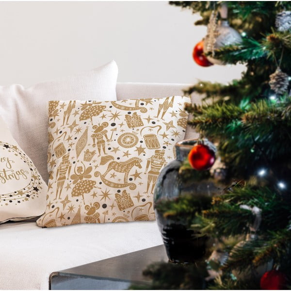 Калъфка за възглавница с коледен мотив 45x45 cm Golden Nut Cracker – Butter Kings-image-2