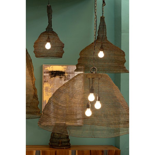 Стоманено висящо осветително тяло в месингов цвят Amish – Bizzotto-image-1