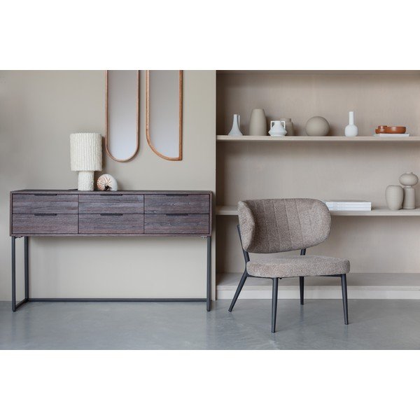 Тъмнокафяв скрин от масивно тиково дърво Webster – White Label-image-3