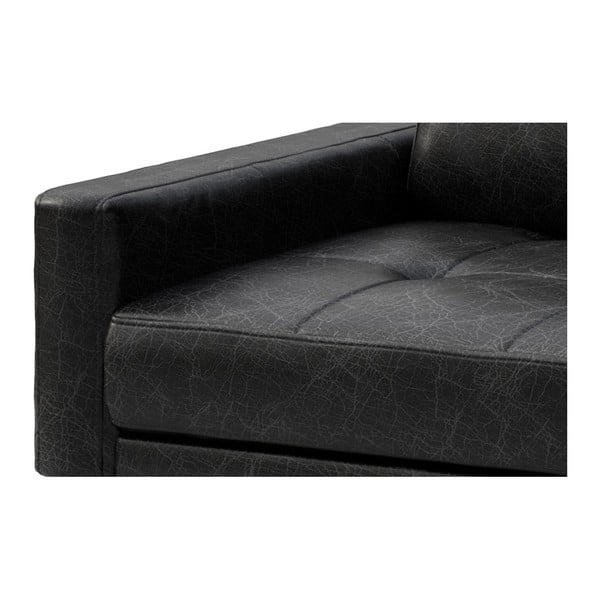 Černá kožená pohovka MESONICA Musso Tufted, 210 cm-image-4