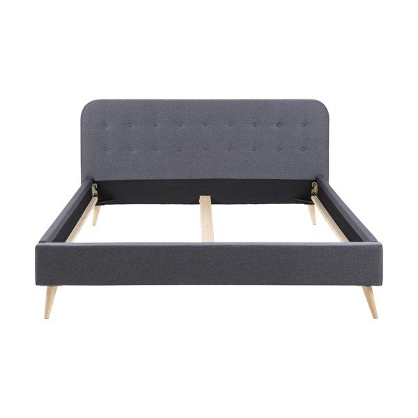 Сива тапицирана рамка за легло Alma, 180 x 200 cm - Actona-image-2