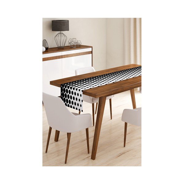 Плъзгач за маса от микрофибър Black Dots, 45 x 145 cm - Minimalist Cushion Covers