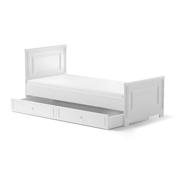 Бяло детско легло с чекмедже Ines, 90 x 200 cm - BELLAMY
