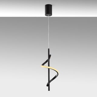 Черно LED висящо осветително тяло ø 16 cm Likma – Opviq lights