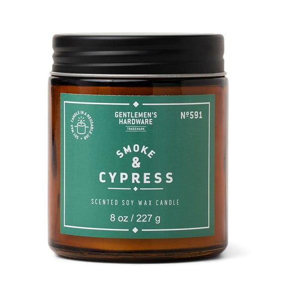Свещ от соев восък с време на горене 48 h Smoke & Cypress – Gentlemen's Hardware