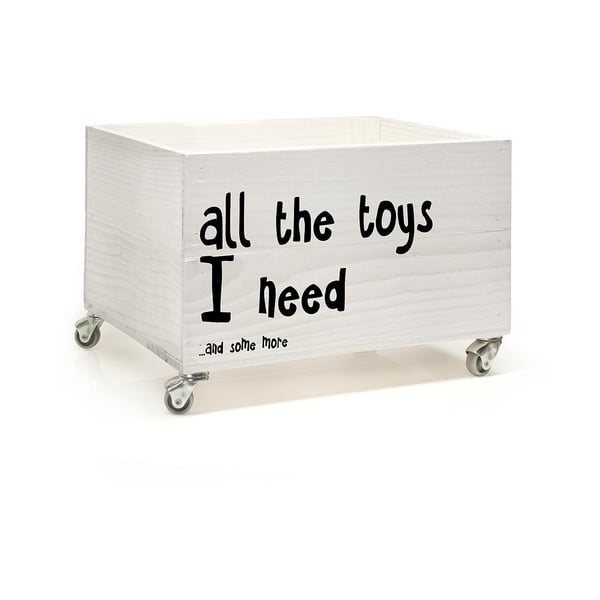 Dřevěná krabice na kolečkách Little Nice Things All The Toys
