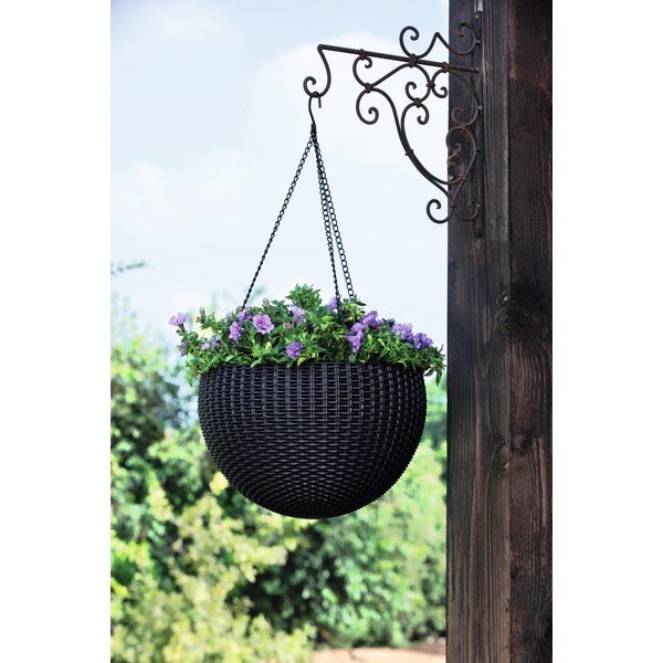 Пластмасова висяща и стенна саксия за цветя ø 35 cm Hangingsphere – Keter-image-1