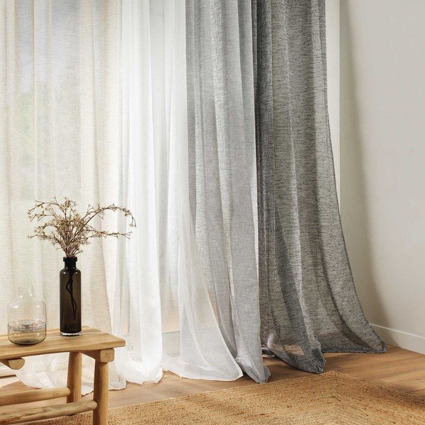 Завеса от воал в цвят слонова кост 140x240 cm Carlin – douceur d'intérieur-image-1