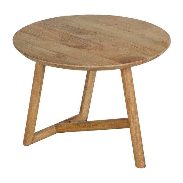 Кръгла масичка за кафе от масивно манго в естествен цвят ø 60 cm Mao – Ixia