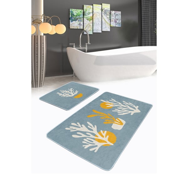 Сини килими за баня в комплект 2 бр. 60x100 cm – Mila Home-image-3