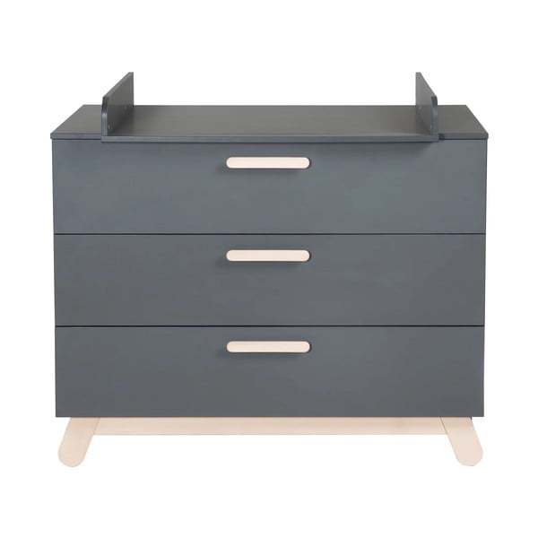 Антрацитен нисък скрин с маса за преповиване 117x103 cm Jara - Roba-image-3