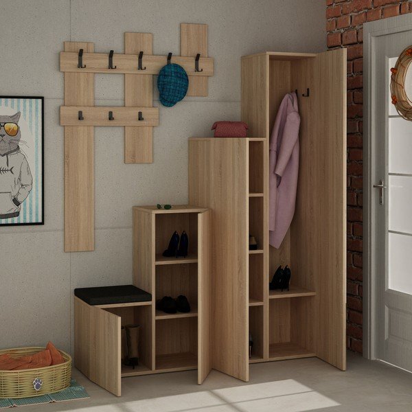 Комплект от шкаф и стенна закачалка Up Sonomo - Homitis-image-3