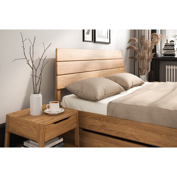 Двойно легло 160x200 cm от масивен дъб в естествен цвят Twig – The Beds-image-4