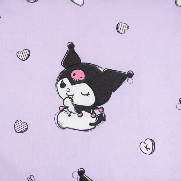 Розово единично  памучно детско спално бельо 140x200 cm Hello Kitty "Kuromi" – Jerry Fabrics-image-4