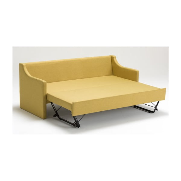 Жълт триместен разтегателен диван Doty - Balcab Home-image-3