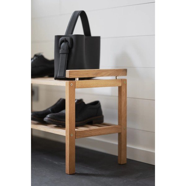 Стойка за обувки от масивен дъб естествена Confetti – Rowico-image-3