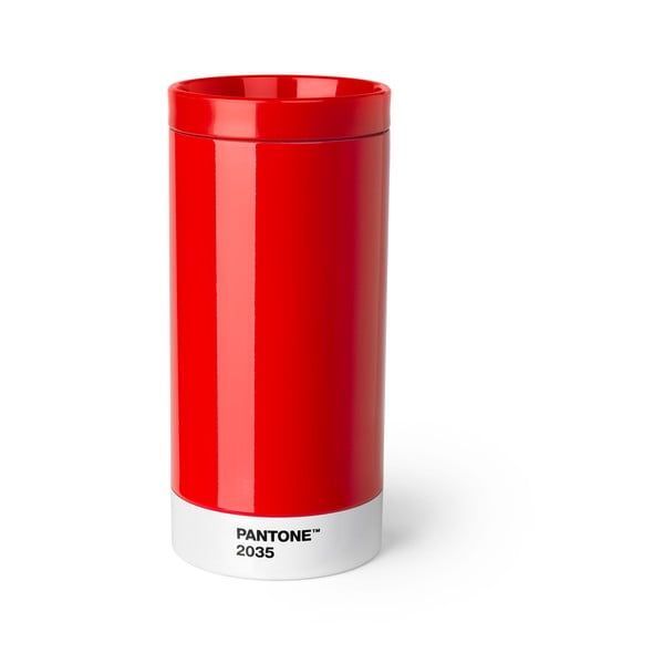 Червена чаша за пътуване от неръждаема стомана , 430 ml - Pantone