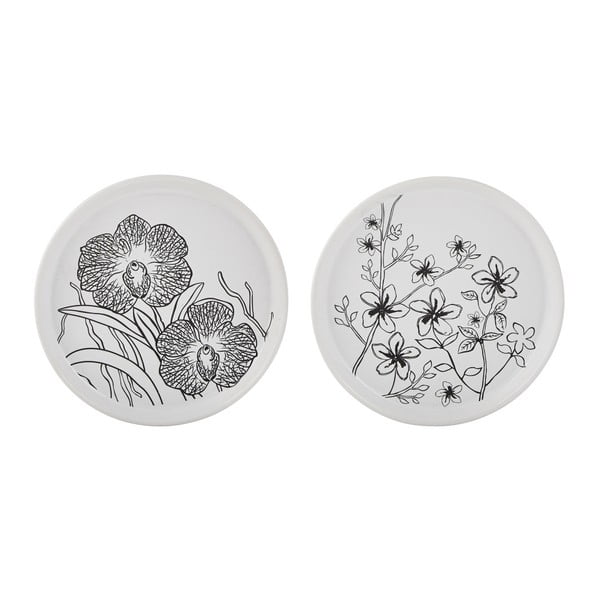 Комплект от 2 подложки за свещи White Flower - KJ Collection