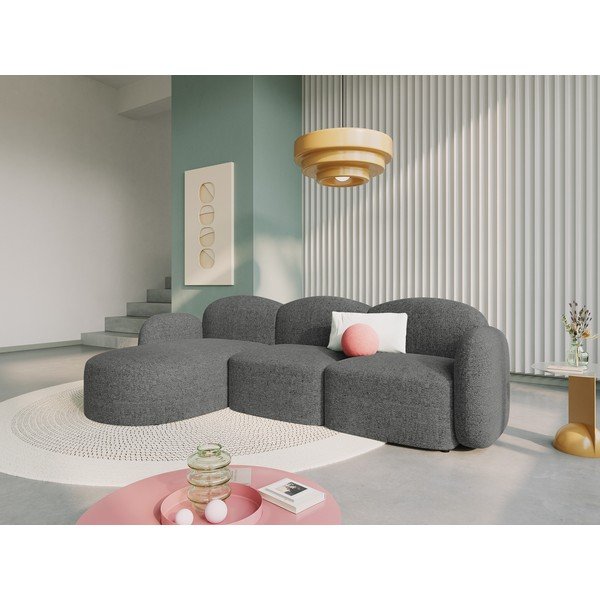 Тъмносив ъглов диван (ляв ъгъл) Blair - Micadoni Home-image-1
