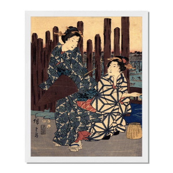 Obraz v rámu Liv Corday Asian Geishas, 40 x 50 cm