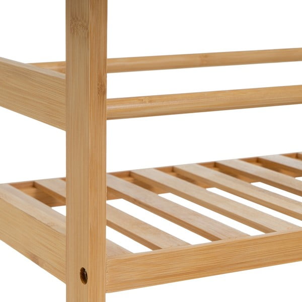 Бамбуков подвижен стелаж в естествен цвят 44x75 cm – Casa Selección-image-3