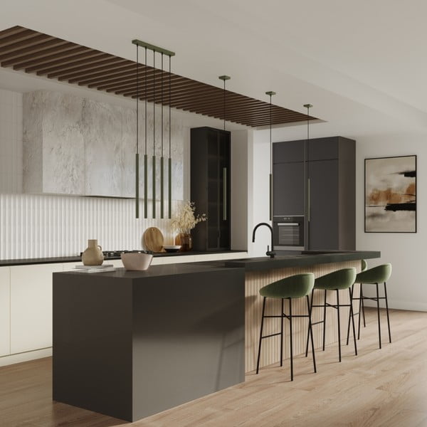 Зелено висящо осветително тяло Fideus – Sollux-image-4