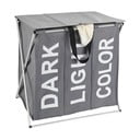 Тройна сива кошница за пране Trio, 118 л - Wenko