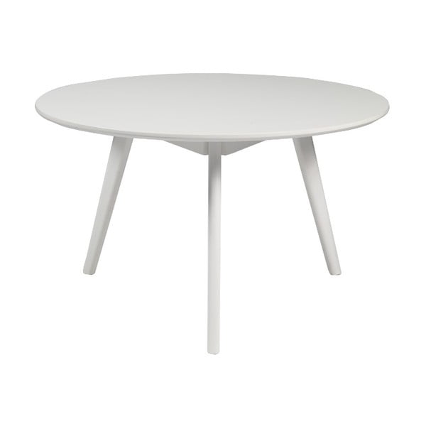 Bílý konferenční stolek z březového dřeva Rowico Yumi, ∅ 9 cm