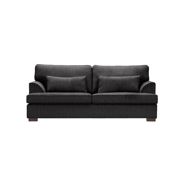 Антрацитно сив 4-местен диван с черни кантове Rodier Ferrandine - Rodier Intérieurs