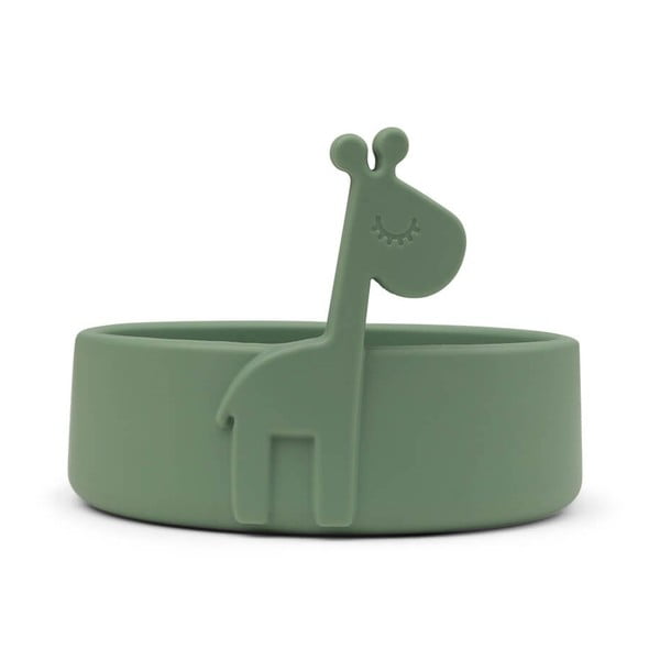 Зелена силиконова бебешка купичка ø 11,5 cm Raffi - Done by Deer