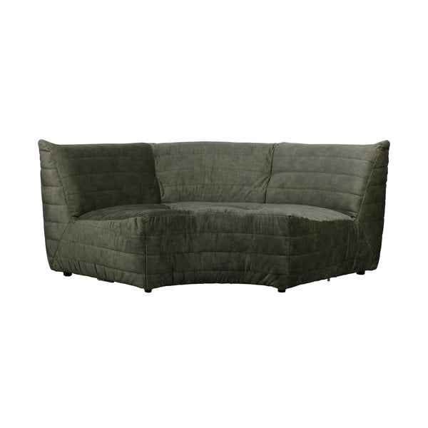 Променлив ъглов диван от зелено кадифе Bag - WOOOD