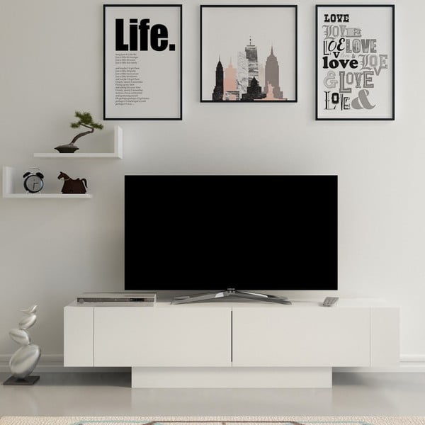 Бял TV комплект 150x42 cm Matera – Zena Home-image-1