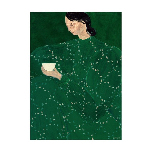 Постер 30x40 cm Coffee Alone At Place De Clichy – Sofia Lind – The Poster Club