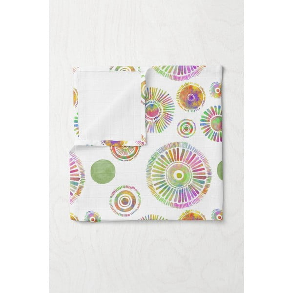 Бяло муселиново бебешко одеяло 75x100 cm Maya – Mijolnir-image-1