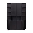 Черна модулна библиотека от масивен бор 156x210 cm Finca – WOOOD