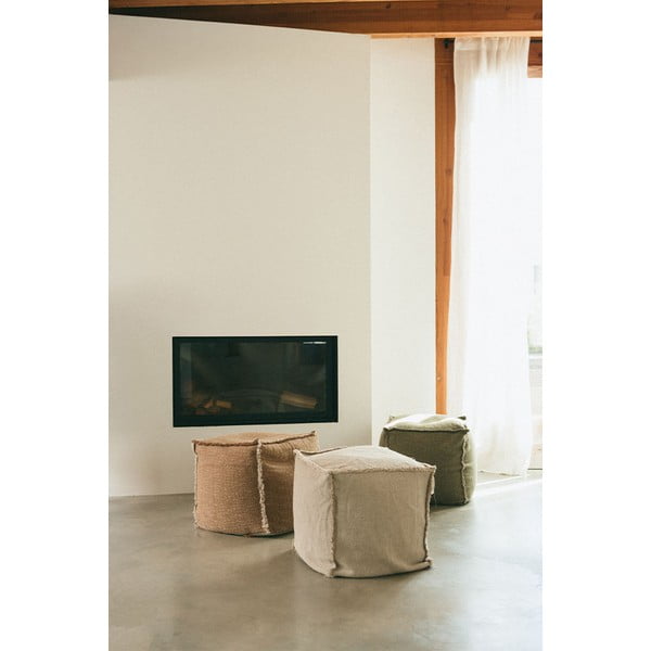 Кремав пуф Handloom – Lorena Canals-image-2