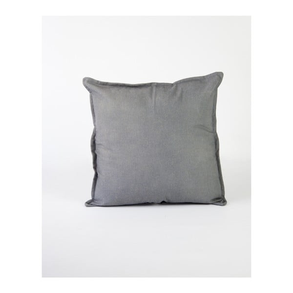 Сива калъфка за възглавница с лен , 45 x 45 cm - Surdic