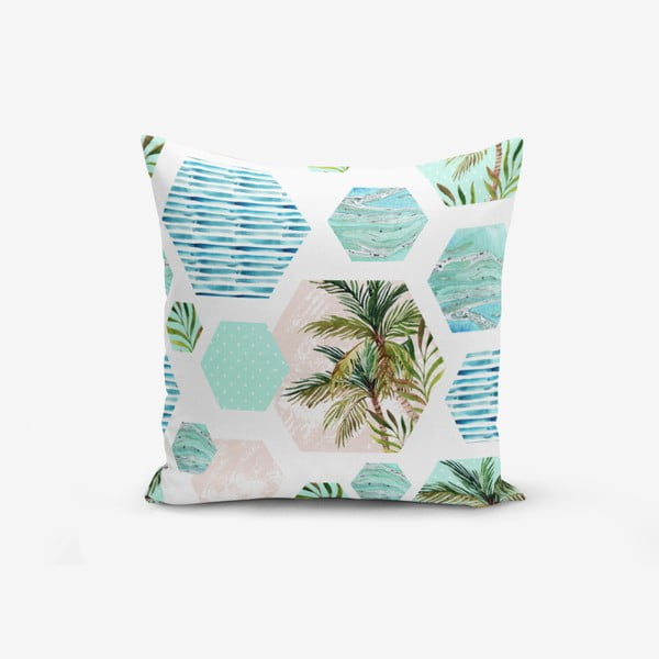 Калъфка за възглавница от памучна смес Геометрична палма, 45 x 45 cm - Minimalist Cushion Covers